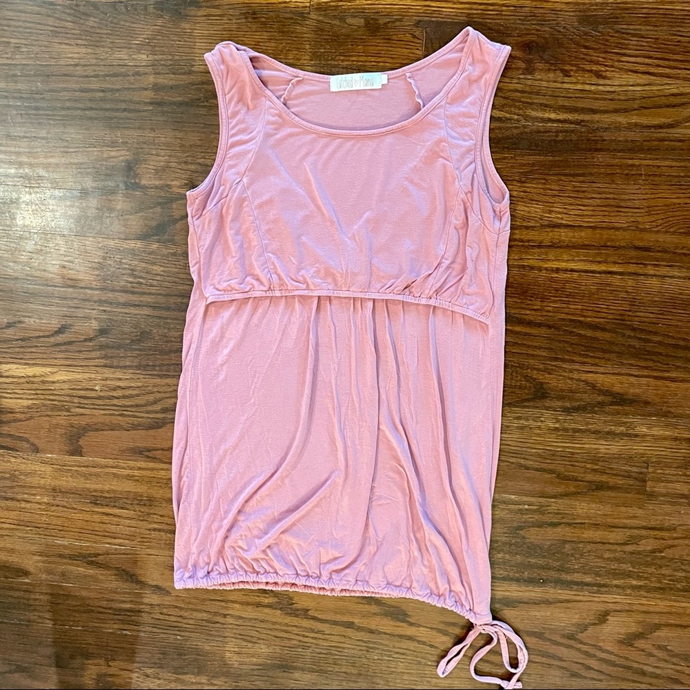 Latched Mama nursing nightgown blush pink size small
